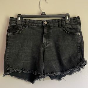 Black Jean Shorts